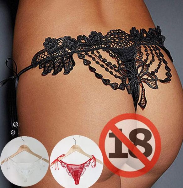 

lingerie black red white ladies underwear pack womens lace intimates panties thong g string women panties6170416, Black;white
