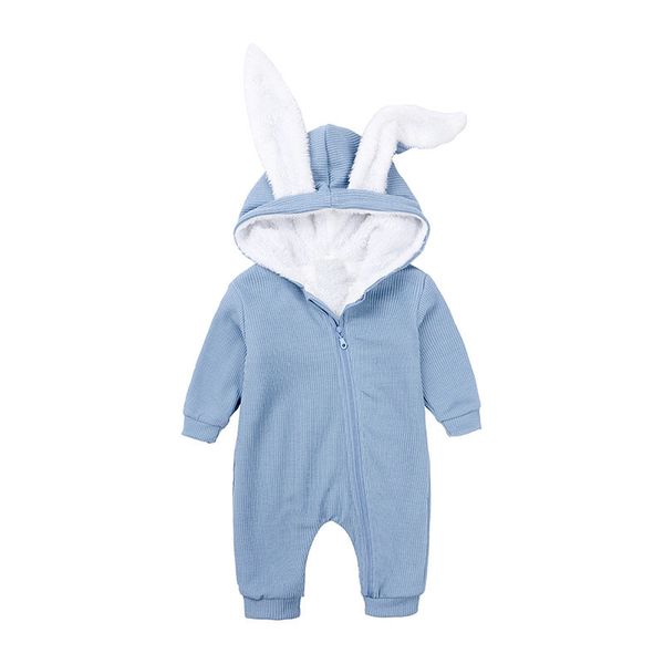 

Children's clothing autumn winter of 2023 a new product rabbit ears and pit strips baby siamese clothes veet Rompers, Beige