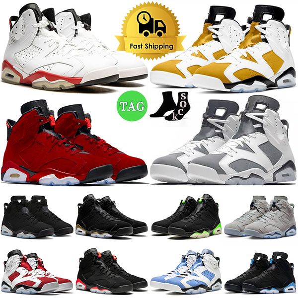 

6 6s basketball shoes men women yellow ochre university blue red oreo midnight navy georgetown black cat iron grey mens womens outdoor sport, White;red