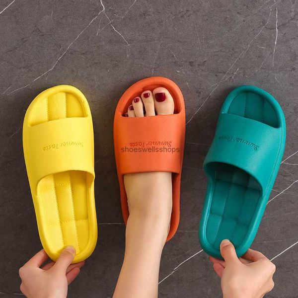 

slippers home men women nonslip bathroom footwear boys girls flip flops summer house el sandals flat shoes 230808, Black