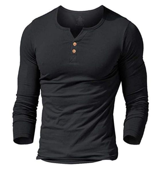 

men039s henley t shirt fitted dress sleeve for men shirts cotton casual bodybuilding fitness tshirt tshirts1513695, White;black