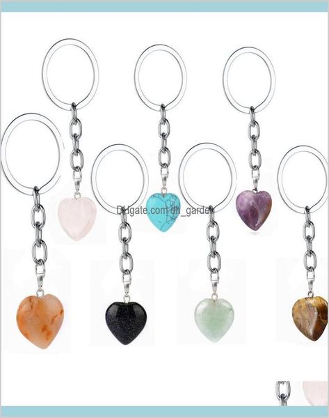 

rose pink natural keychain turquoise crystal quartz healing chakra chain ring keyring jewelry gift kqhjz rings 7ytnr1470295, Slivery;golden