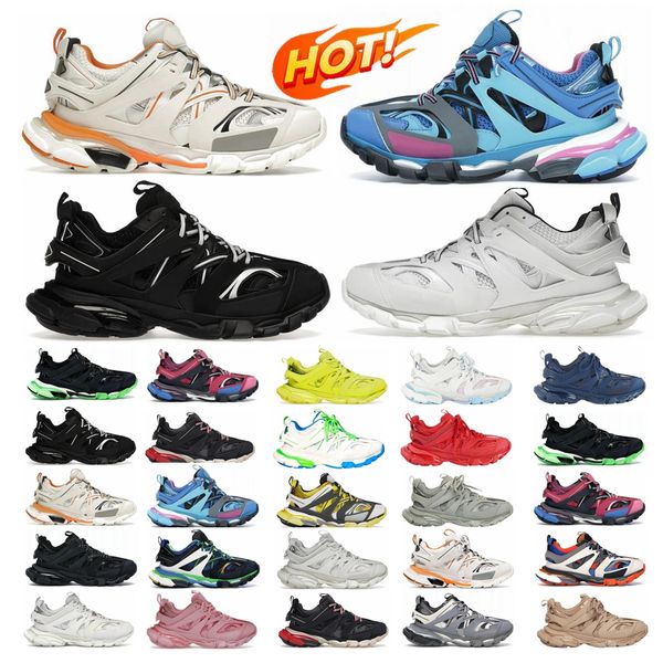 

track 3 3.0 sneakers for men women casual shoes designer luxury brand tracks triple white black tess.s. gomma leather trainer nylon printed