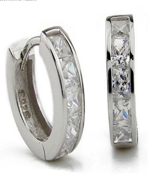 

3ct swiss diamond earrings new jewelry 925 sterling silver earrings hoop ear cuff clips mens earrings stud for wedding party ps0072704403, Golden;silver