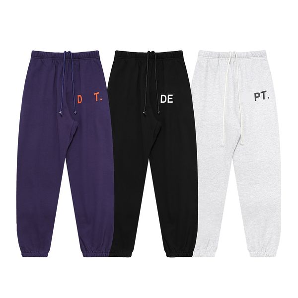 

2023 trend selling men's and women's pants men's sweatpants spray print letter pattern youth fashion preferred, Black