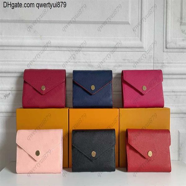 

wallets luxurys designers wallets purse bag fashion short victorine wallet embossed monograms empreinte classic palla280q, Red;black