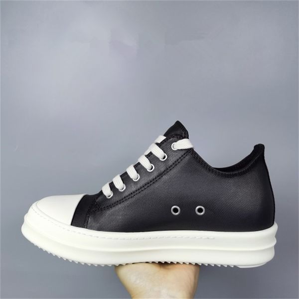 

lace up fw23 tpu fragrant sole vegan wax canvas sneaker trainer shoes, Black