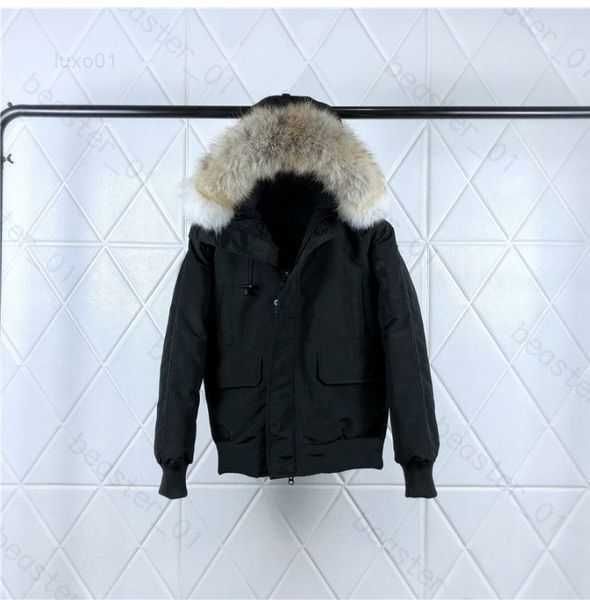 

mens down jacket canada puffer coat parka hooded pattern epauleur embroidery fashion 08 expedition jackets goose couple extra thick winterss, Black