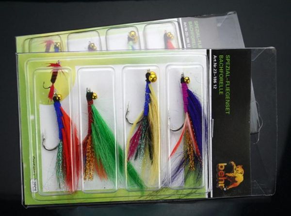 

16 pcs fly fishing flies streamer trout lures 4 patterns assortment fly hooks3556985