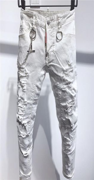 

ss20 new arrival designer men d2 denim cool guy jeans embroidery pants fashion holes trousers italy size 4454 a3361177838, Blue
