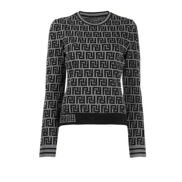 

designer sweater women round neck cardigan knitting long sleeved insulation high end jacquard spring and autumn sweaters coats, White;black