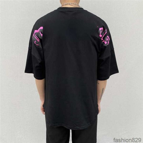 

22s men's t shirts t shirt palms palmangel city designer limited inkjet graffiti letter printing men's women's sailboat short, White;black