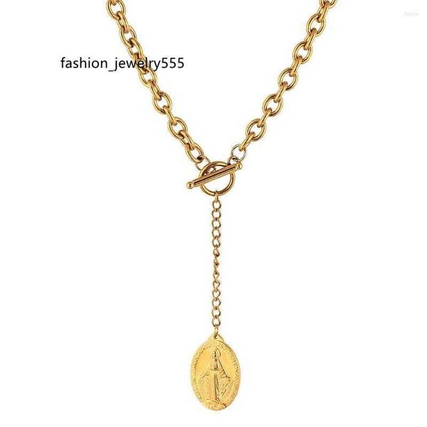 

chokers choker minamama catholic stainless steel jesus pendant necklace for women toggle necklaces jewelry gifts, Golden;silver