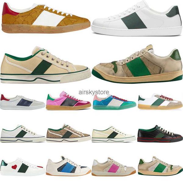 

luxury designer casual shoes tennis 1977 beige butter canvas sneakers for men women gazelle pink velvet screeners distressed dirty old leath, Black
