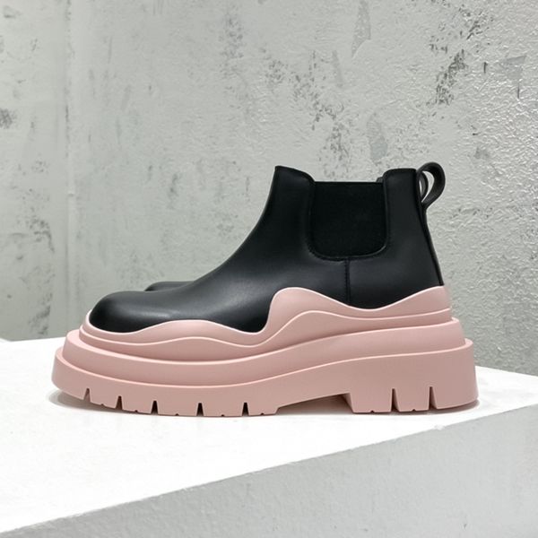 

senior sense womens ankle boots martin boots b v luxury designer new pair boots middle boots mens shoes chelsea boots 2023 new boots sizes 3, Black