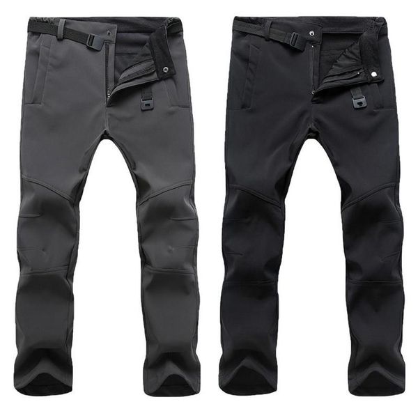 

men039s pants winter men windproof snowboard ski male outdoor snow camping hiking fleece warm waterproof breathable trousers2692825, Black