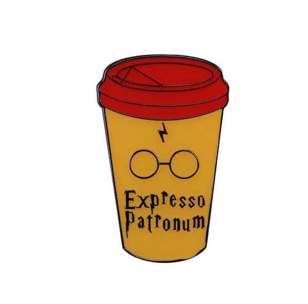 

espresso patronum brooch for coffee and wizard lovers01235793372, Gray