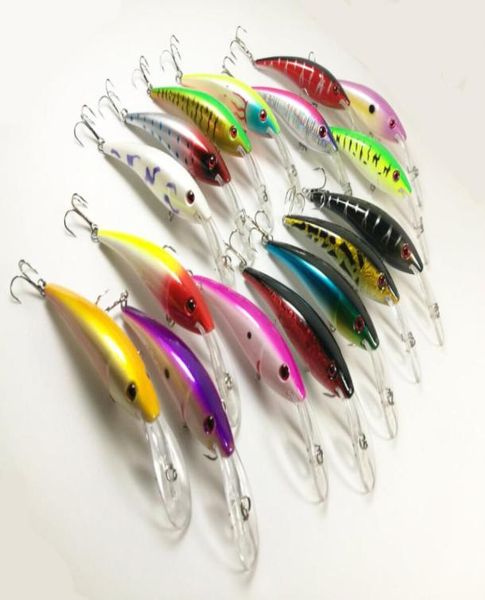 

whole lot 16 fishing lures lure fishing bait crankbait fishing frog tackle minnow hooks bass 156g12cm8879324