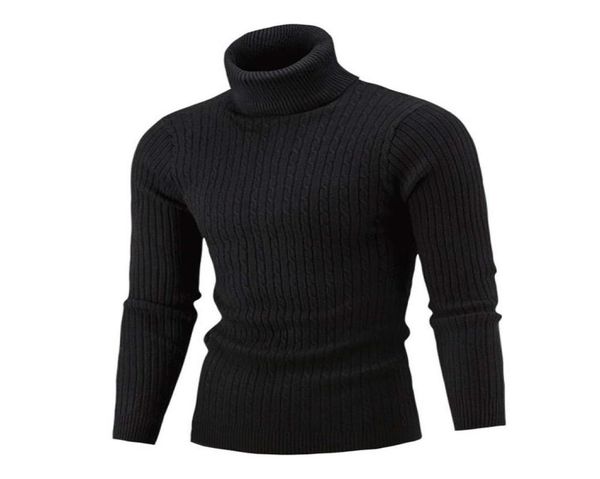 

winter men slim warm knit high neck pullover jumper sweater turtleneck 1179438242, White;black