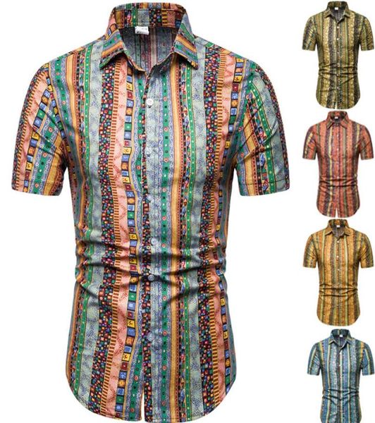 

autumn winter striped print shirt with lapel collar loose large size colorful young man blouses7133185, White;black