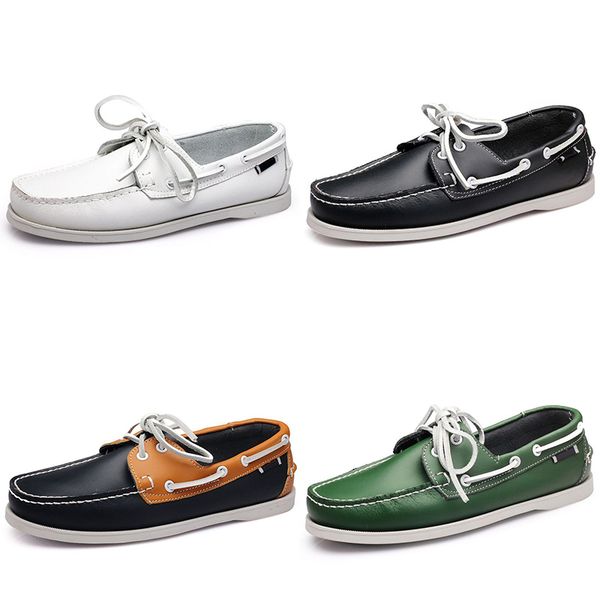 

men casual shoes designer sneakers black white green red blue leather comfortable mens running outdoor sports trainers size 40-45