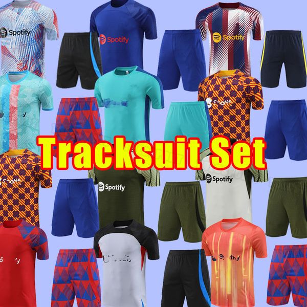 

full set pedri soccer tracksuits kessie lewandowski adama gavi camiseta de futbol ferran ansu fati 2023 2024 barcelonas dest football shirt, Black