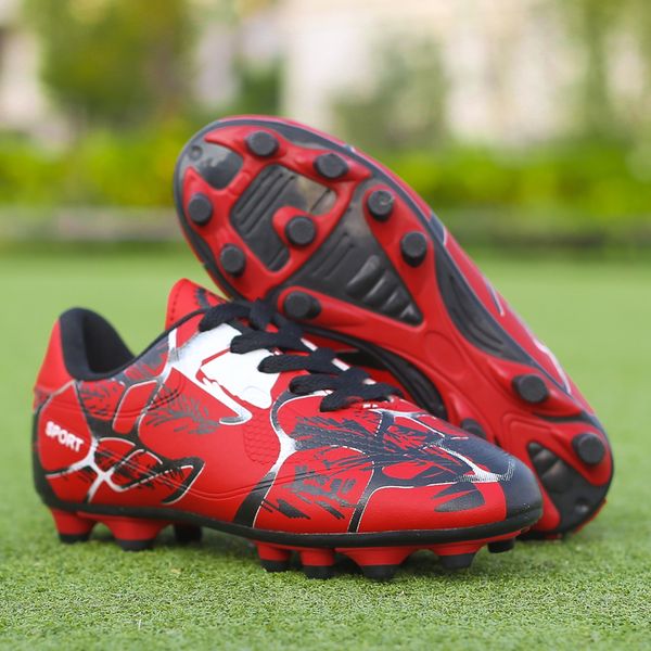 

dress shoes men soccer shoes boys girls studs sport football shoes students training soccer boots cleats turf football sneakers kids 230812, Black