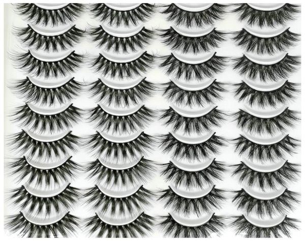 

20 pairs 3d mink false eyelashes lashes book natural fake lash long makeup extension eyelashes for beauty9690001