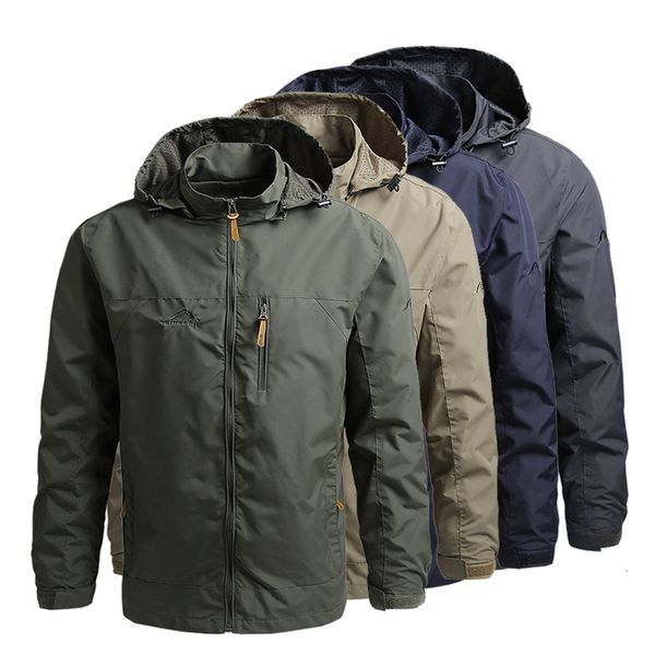 

men's jackets men windbreaker military field jackets outerwear mens winter autumn waterproof flight pilot coat hoodie men hunting army, Black;brown