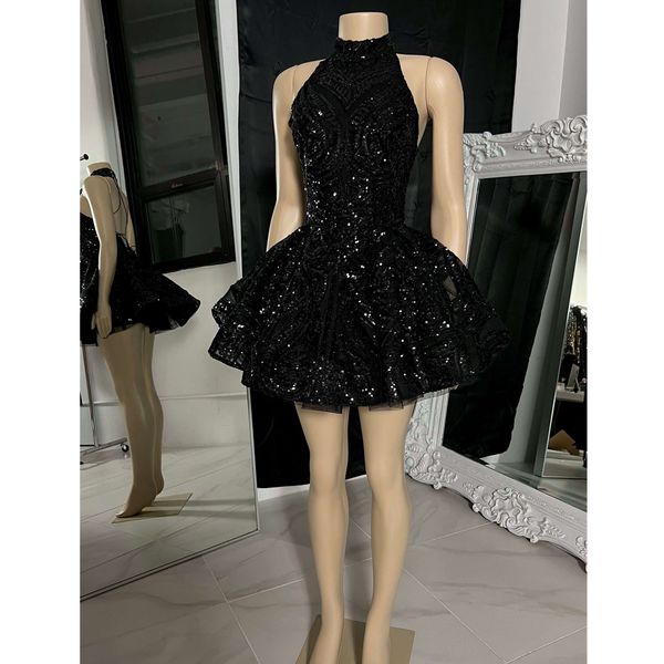 

2023 plus size arabic aso ebi red mermaid lace prom dresses beaded sheer neck velvet evening formal party second reception gowns dress, Black