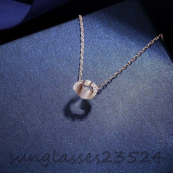 

sw-8 beating heart black swan lady collarbone chain light luxury niche network red qixi gift to girlfriend, Silver