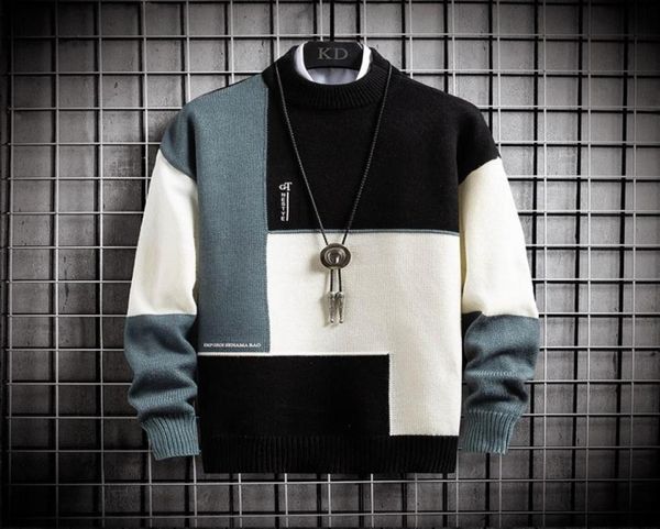 

new winter cashmere warm sweater men turtleneck mens pullover patchwork slim fit sweaters knitted men039s christmas jumper3116412, White;black