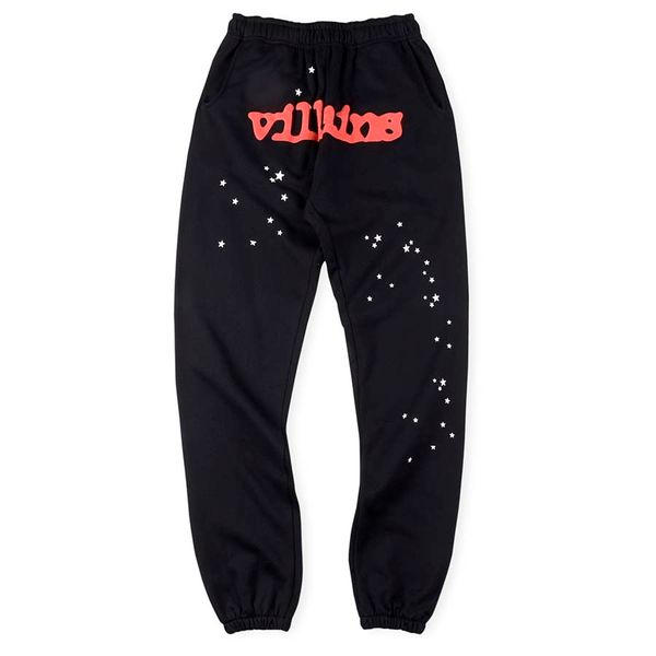 

hip hop pants black sweatpants men puff letter jogger superior red printed designer casual pant 2 colors us size, Black;brown