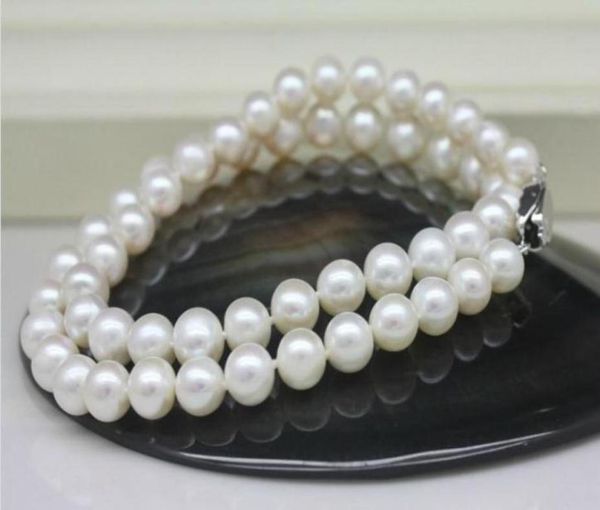 

89mm white natural freshwater pearl necklace 18inch 925 silver clasp28936265701798