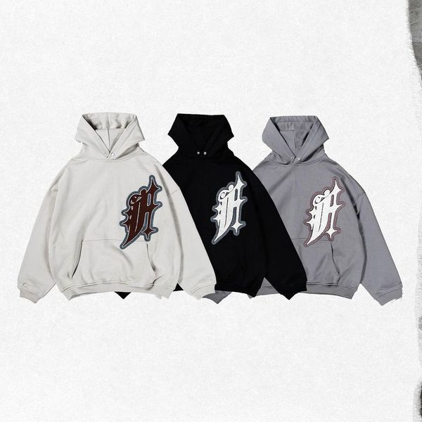 

men s hoodies sweatshirts dropship flocking pattern women high street harajuku retro k pop y2k clothes loose hoodie 230814, Black