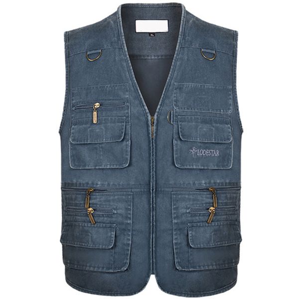 

men's vests plus size 6xl 7xl male casual summer cotton denim vest sleeveless jacket multi pocket pograph waistcoat chaleco hombre 2308, Black;white
