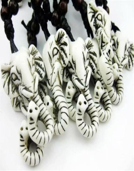 

yqtdmy 12 pcs biker imitation carved cool elephant totem design necklace309t7528310, Silver