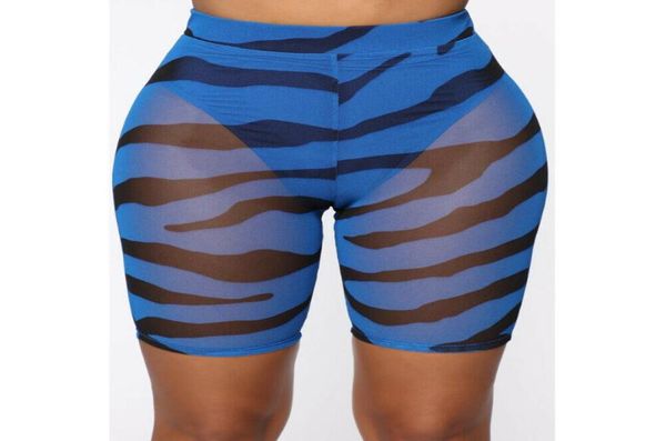 

women039s shorts plus size women leopard print high waist bikini mesh cover up see through cycling swimming dance 3color8550310, White;black
