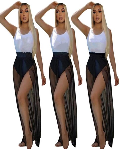 

whole women dress sets summer onepiece swimsuitsmesh skirt two piece set casual beach swimwearsee through dresses matc7976083, Black;gray