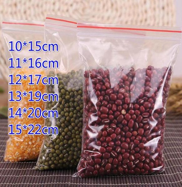

100pcslot 1015cm 1116cm 1217cm 1319cm 1420cm 1522cm clear resealable plastic bags pe zip lock food storage jewelry rings 8693115, Pink;blue