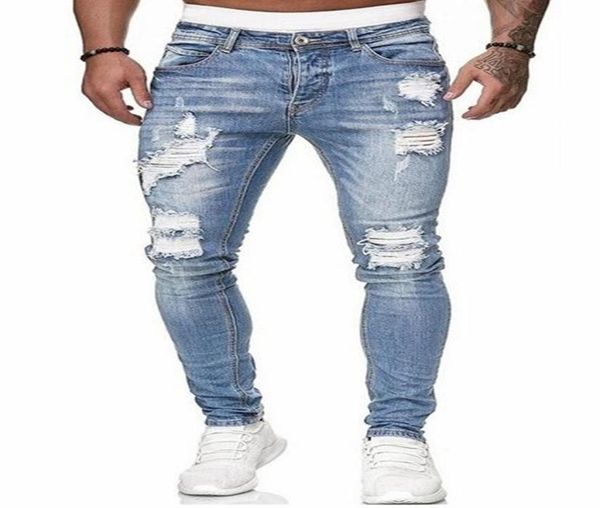 

2021 new fashionable european and american mens casual jeans highgrade washing pure hand grinding quality optimization la386102767951, Blue