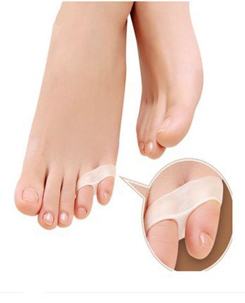 

1pair littletoe pinkie thumb for daily use hallux valgus foot silicone gel toe bunion guard foot care little toe separator3776940