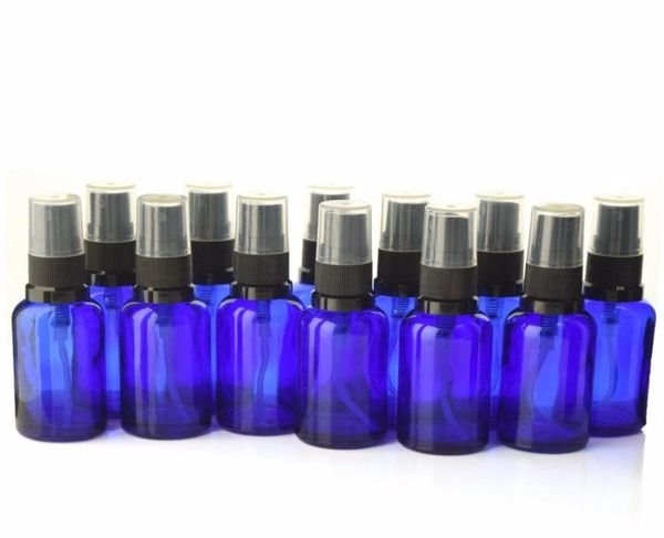 

12 x 30ml empty cobalt blue glass aromatherapy spray bottle vaporizador w fine mist sprayer for essential oil perfume atomizer8116163