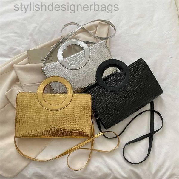

evening bag 2023 new fashion solid color crocodile pattern banquet one crossbody large capacity handbagstylishdesignerbags