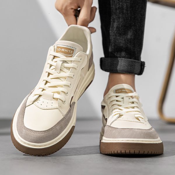 

dress shoes fashion mens casual leather shoes lace up men sneakers trend outdoor footwear british fashion male retro classic skate shoes 230, Black