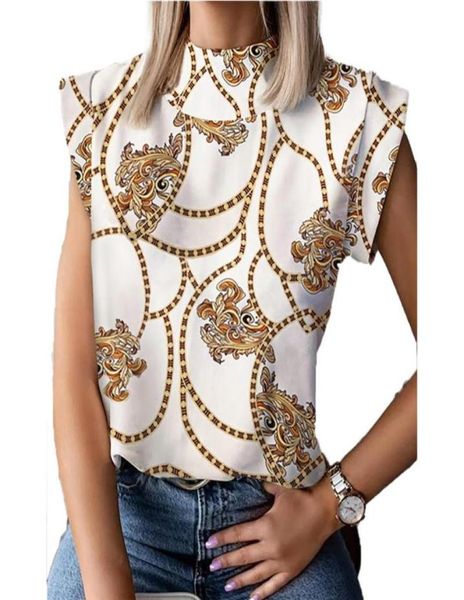 

women039s tshirt 4 styles fashion women summer shortsleeved pullover korean personality printed stand collar8434126, White