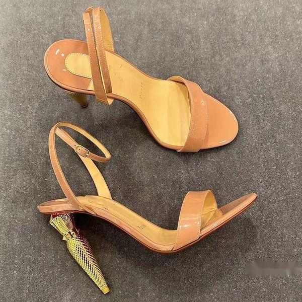 

spring and autumn sandals fashion women's wear cool and beautiful crystal ankle shoes slim fit high heels .5cm wedding dance brand de, Black