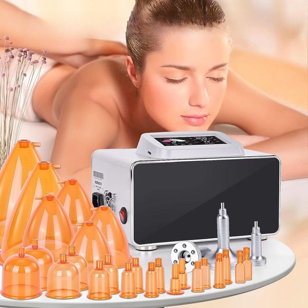 

touch screen multiple functional vacuum cupping scraping therapy massager with 24 vacuum cups and 3 pumps
