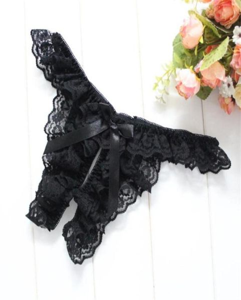 

white pink erotic panty women lace g string thongs low waist panties ladies039 crotchless underwear7538983, Black;pink
