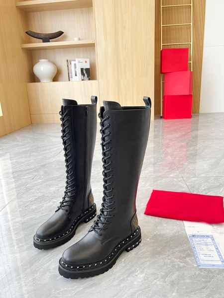 

casual shoes luxury brand knee martin snow boots winter lace up size 35-41, Black